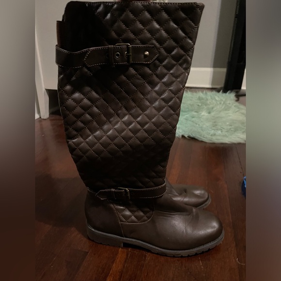 Dark Brown Tall Rider Boots Women’s Size 12 - Picture 2 of 9